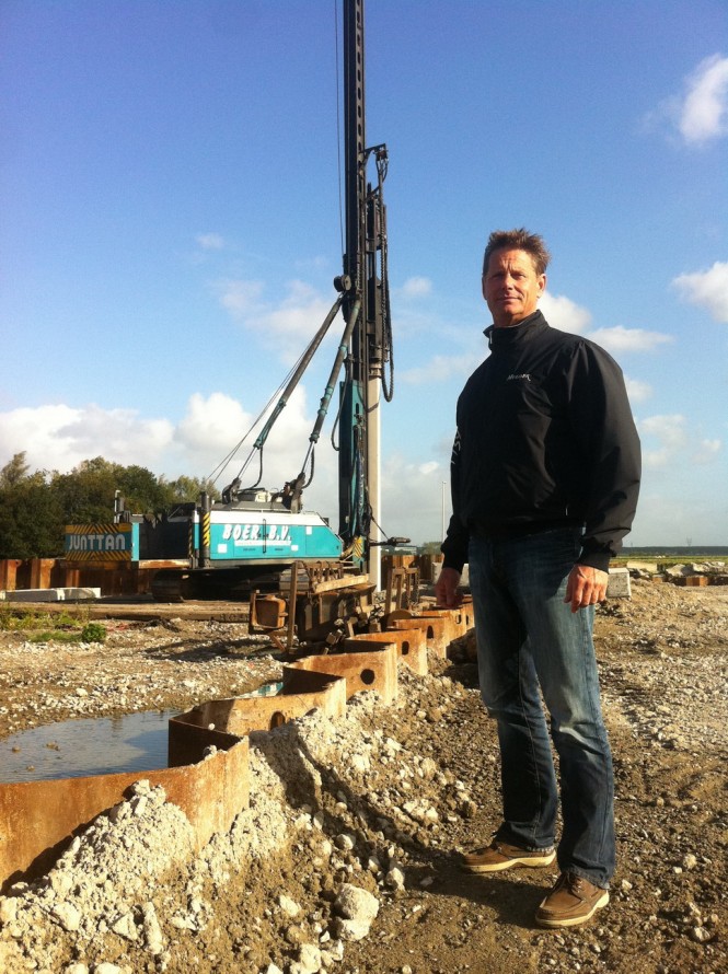 Mr Dick Mulder of Mulder Shipyard at the site