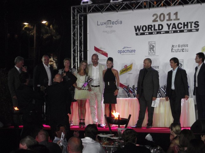 NISI Yachts' NISI 2400 motor yacht awarded the best design in the sub 24m category at the 2011 Word Yachts Trophies in Cannes