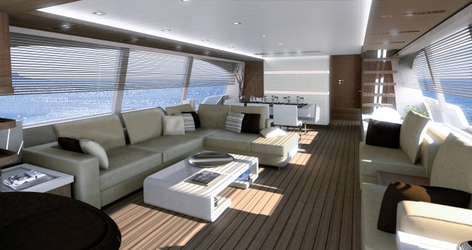 New Ferretti 870 motor yacht project interior  - Credit Ferretti Group