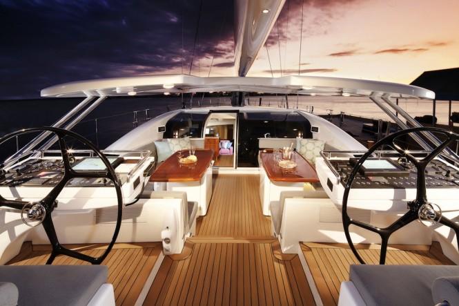 On board of the stunning first Oyster 100 sailing yacht Sarafin © Copyright Oyster Marine