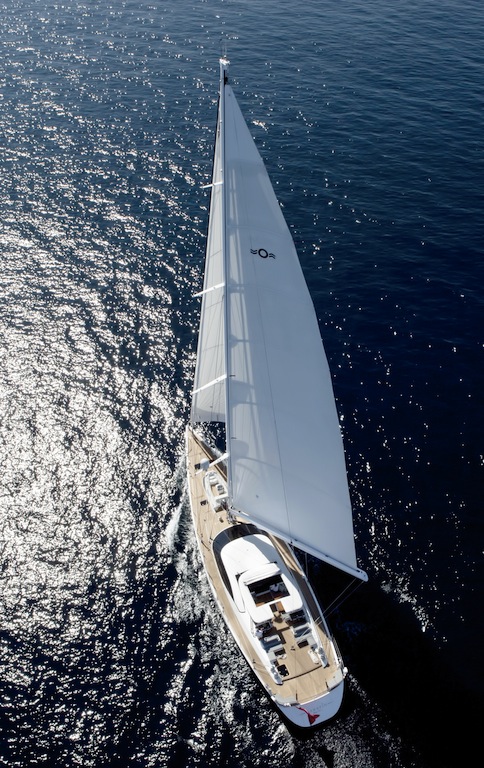 Oyster 100 sailing yacht Sarafin from above © Copyright Oyster Marine