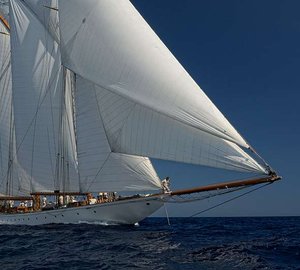 Superyacht Elena and sailing yacht Mariette of 1915 shine in Porto Cervo at Veteran Big Boat Rally