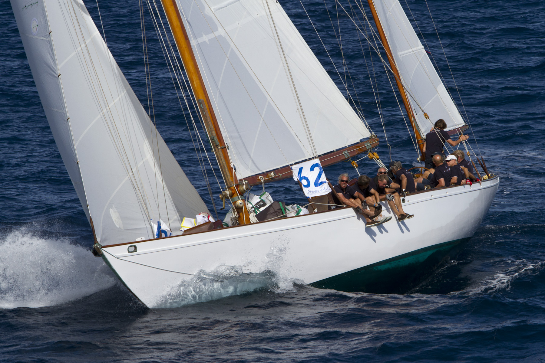 Sailing yacht Manitou, once owned by US President John Fitzgerald Kennedy, built in 1937 by shipyard Davis & Son, designed by Sparkman & Stephens - Photo Alexis Courcoux
