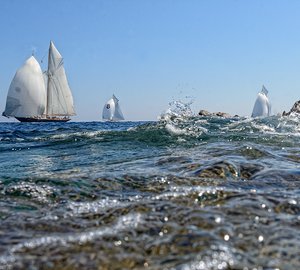 Sailing yacht MARIETTE OF 1915 Queen of the Classics in Porto Cervo at Veteran Big Boat Rally