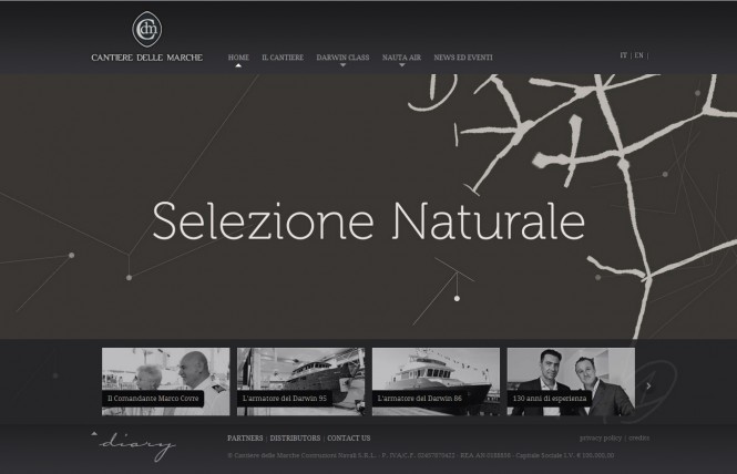 Screenshot of the newly launched Cantiere delle Marche website