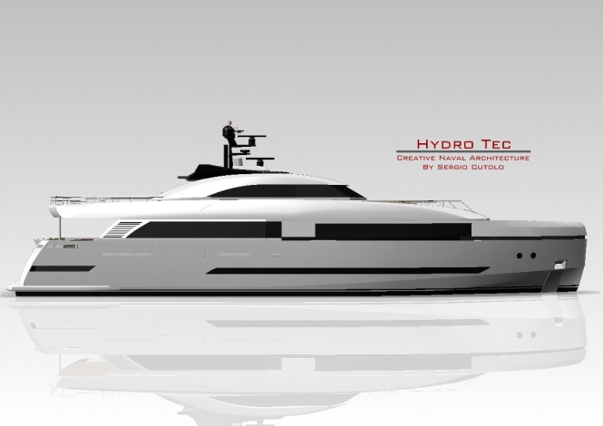 Sergio Cutolo designed motor yacht Columbus 125 Hybrid to be constructed at Palumbo Shipyard