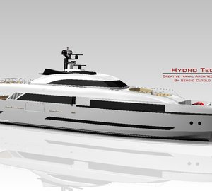 Additional images of the Columbus 125' Hybrid superyacht design by Sergio Cutolo of Hydro Tec 