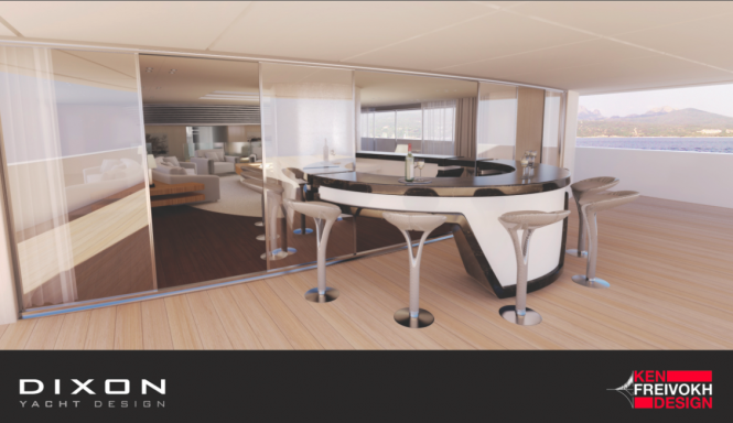 Superyacht Mantis 80 by Dixon Yacht Design with interior by Ken Freivokh Design