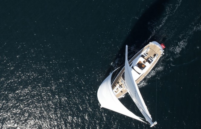 Superyacht SARAFIN - bird's view at the first Oyster 100 sailing yacht © Copyright Oyster Marine