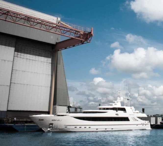 The 42 meter superyacht Basmalina II (ex Project Sunbeam) delivered by ICON Yachts  