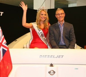 Williams Performance Tenders and Miss England launch new Dieseljet 565 superyacht tender in Cannes