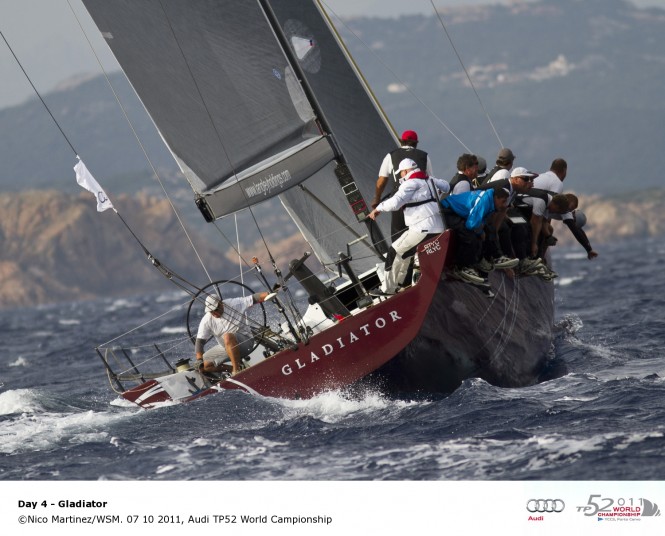 Yacht Gladiator 07 10 2011, Audi TP52 World Championship © Nico MartinezWSM  