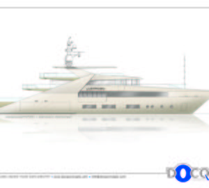 47m motor yacht Lustroso design by Docq Concepts