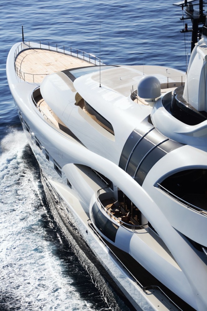 96m motor yacht Palladium designed by Michael Leach Design