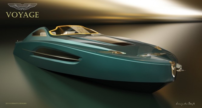 Aston Martin Voyage 55' motor yacht by  Luiz de Basto - Front