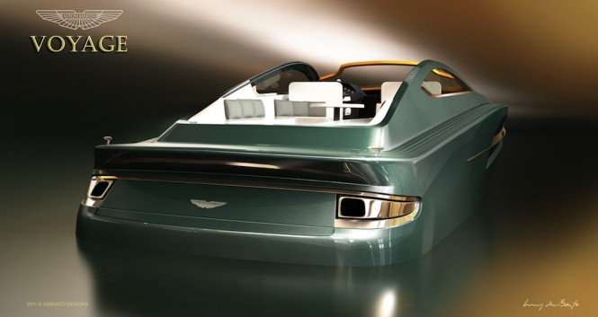 Aston Martin Voyage 55' boat by  Luiz de Basto - Transom