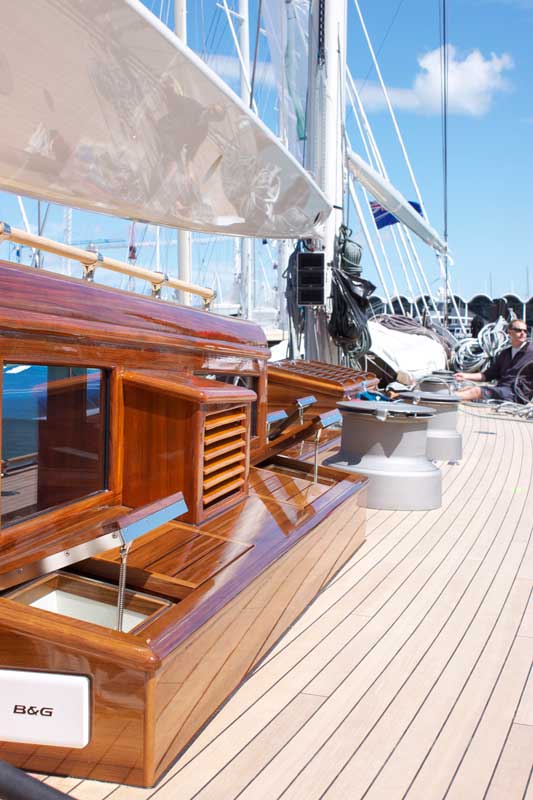 Classic Sailing yacht Endeavour JK4 after rebuild at Yachting Developments  