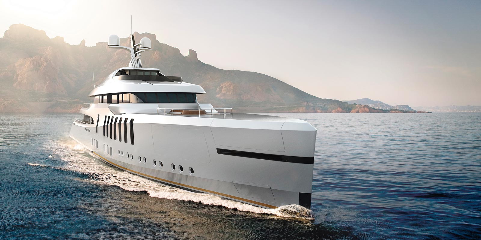 Claydon Reeves 70m CASPIAN Motor Yacht Design — Yacht Charter