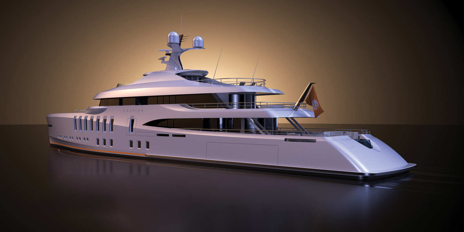 Claydon Reeves 70m CASPIAN Motor Yacht Design — Yacht Charter