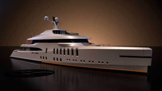 Claydon Reeves 70m CASPIAN Motor Yacht Design
