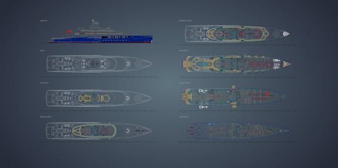 Claydon Reeves Motor Yacht Radiance Design layout