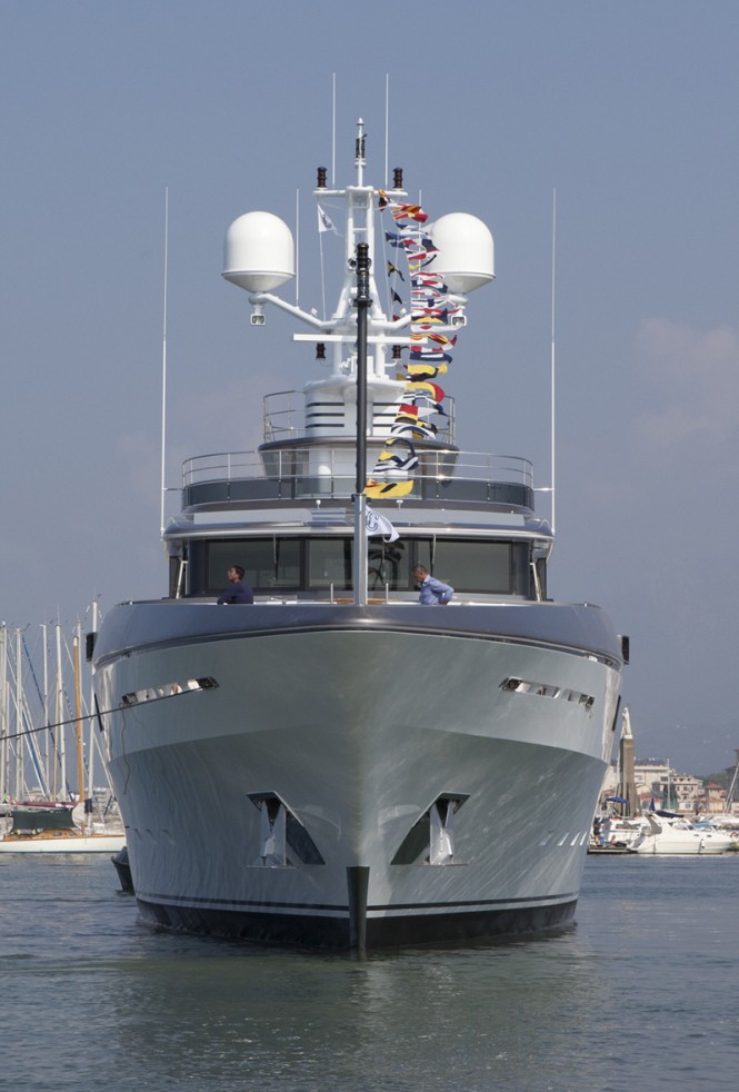 Codecasa 51 motor yacht Aldabra at her launch in September 2011 in Italy