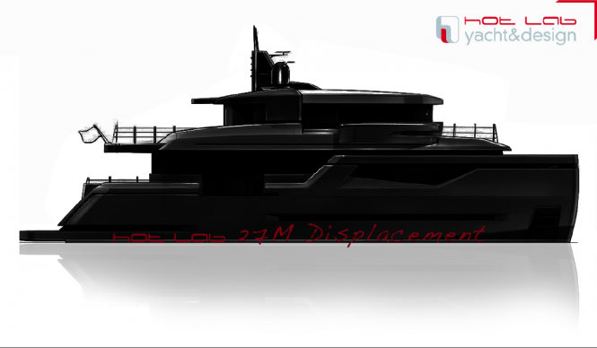 Hot Lab 27M yacht in collaboration with Sergio Cutolo for the Posillipo Shipyard