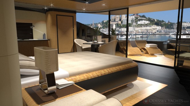 Interior of the new Odyssey Yacht Design superyacht Veloce