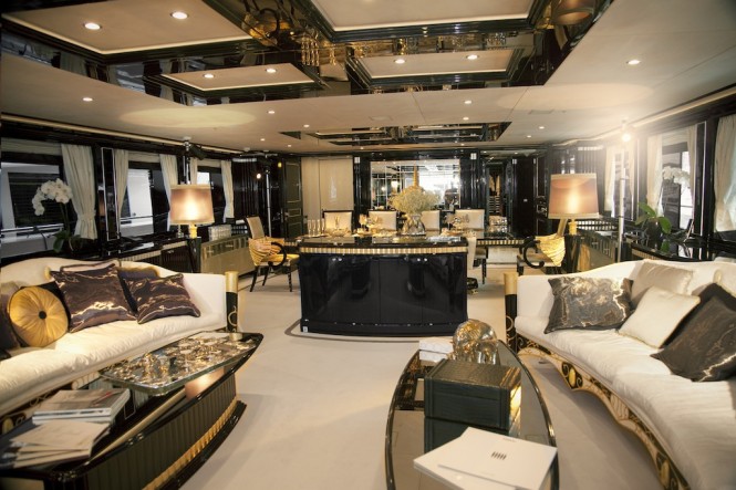 Luxury Yacht Alexander Again - Main Saloon - Photo Alessio Baleri Luxury Yacht Alexander Again - Main Saloon - Photo Alessio Baleri