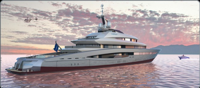 Oceanco 85.75m Waterfall Megayacht by Moore Yacht Design  