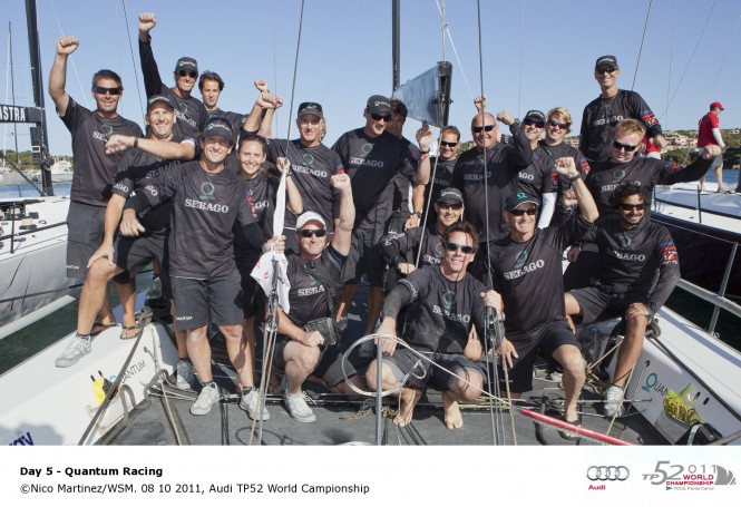 Sailing yacht Quatum Racing wins Audi TP52 World Championship © Nico Martinez WSM 