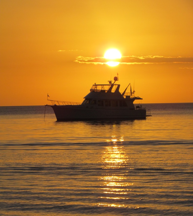 sunset at the Clipper Fraser Island Regatta - Credit Clipper Yachts  