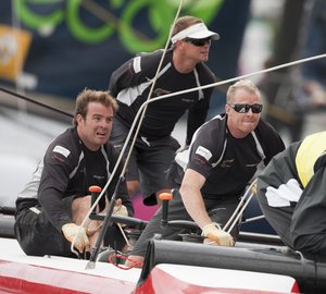 Into the endgame of the 2011 Extreme Sailing Series in Singapore Marina Bay
