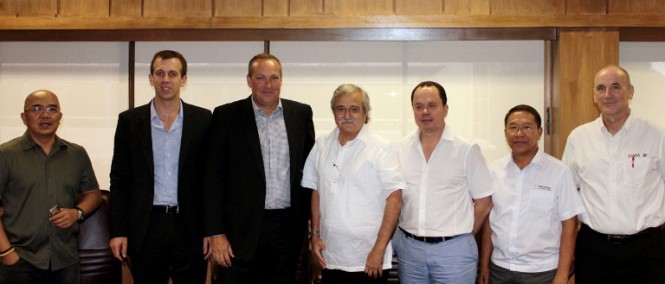 Austal and FBMA executives at the contract signing ceremony