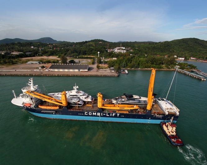 Dockwise Yacht Transport completes most complex superyacht Lift-onLift-off to Date