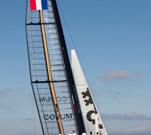 America´s Cup first test sail in San Diego Bay