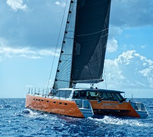 Stunning 32m Luxury Catamaran NECKER BELLE now available for Caribbean Yacht Charter Vacations