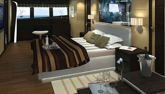 Luxury interior desing onboard super yacht Soraya 46