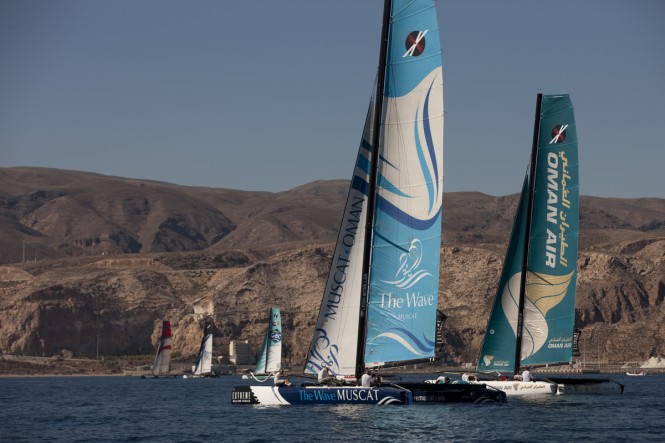 Oman Sail´s Extreme 40´s Oman Air and the Wave Muscat