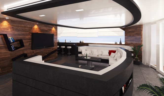 R & R superyacht´s lounge