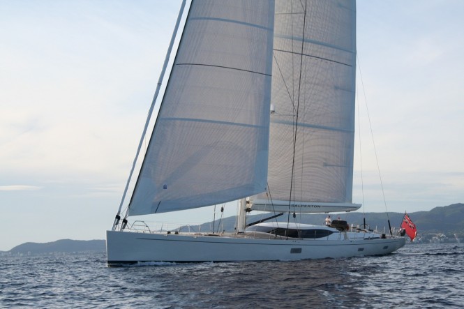 Superyacht Salperton IV sailing with her new Southern Spars rig - Photo Southern Spars 