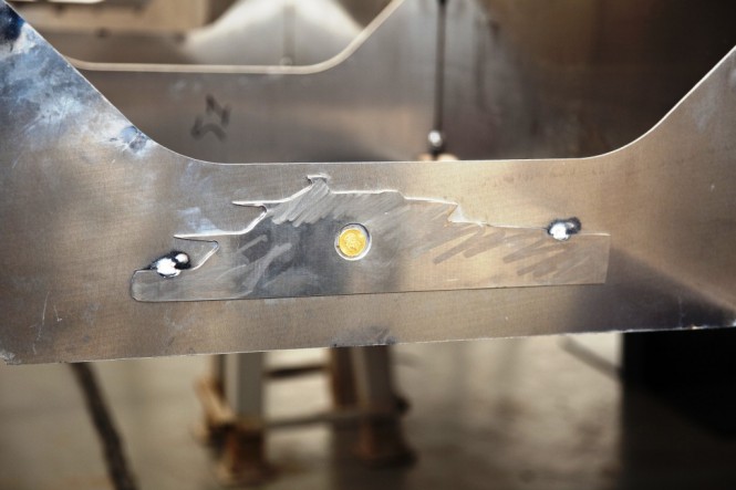 Tecnomar IMPERO 40 motor yacht keel laying ceremony