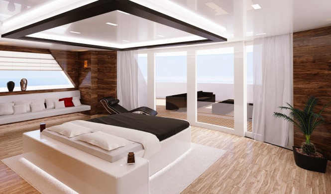 VIP cabin on R & R superyacht