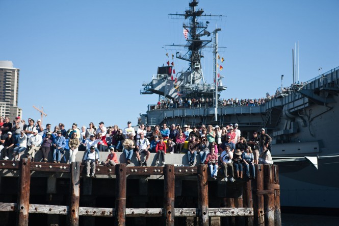 Visitors in the America´s Cup Village