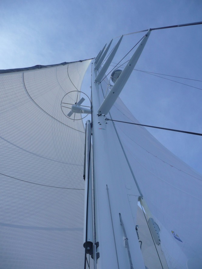 Yacht Salperton IV sailing with her new Southern Spars rig - Photo Southern Spars 