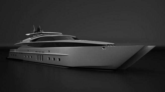 47m luxury yacht Super Cat 154 with grey hull