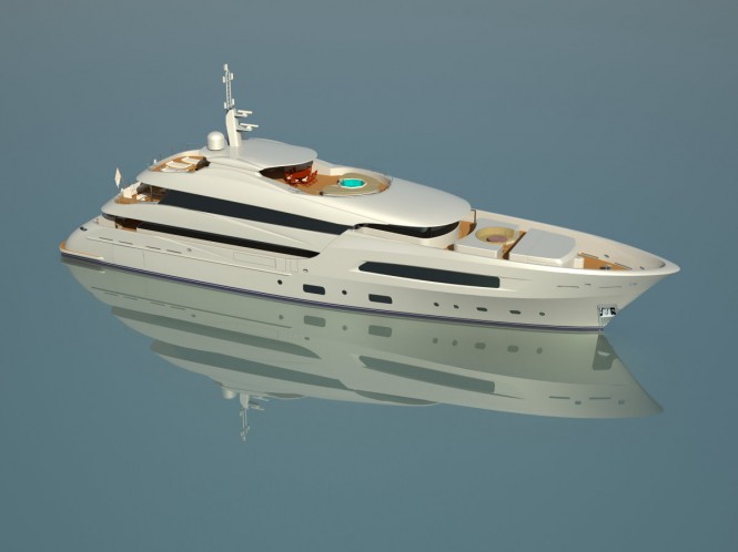 50m Superyacht - View from above