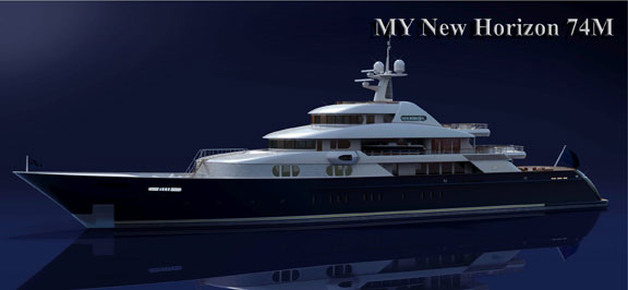 74m luxury yacht NEW HORIZON by Trinity Yachts