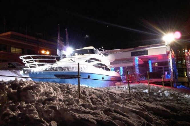 Azimut 40 motor yacht on the mountains of Courchevel, France 