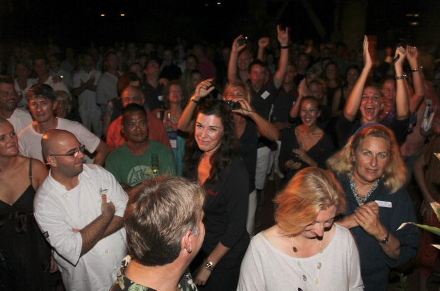 Celebrating at the Yacht Hop & Chef's Competition at the 50th Antigua Yacht Charter Show